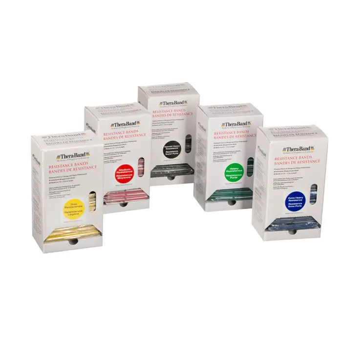 THERABAND Resistance Exercise Bands, Individual Dispenser Pack