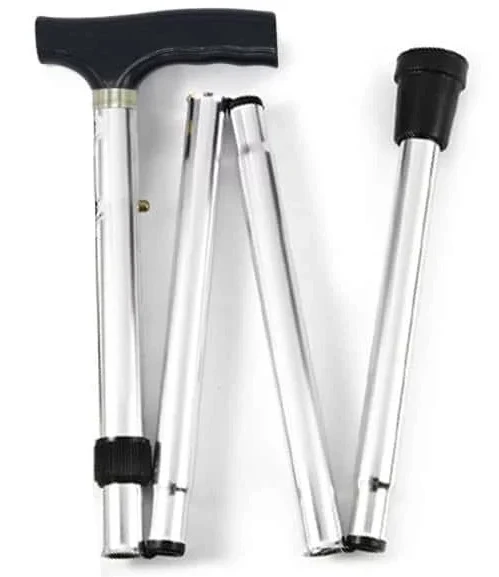 Walking stick Folding T Silver