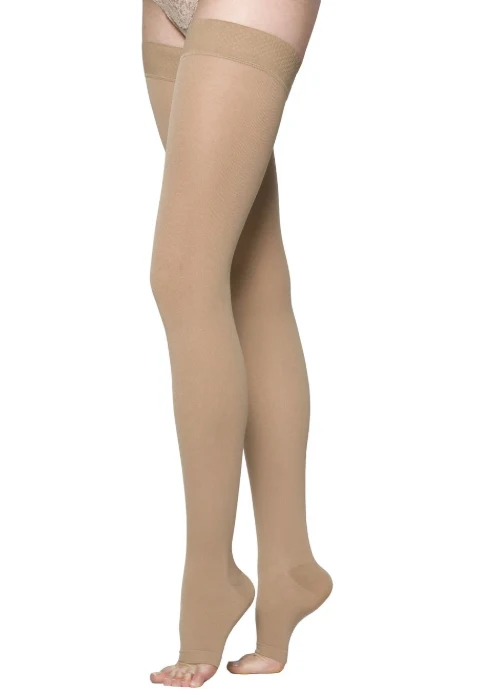 Sigvaris Cotton Thigh Open Toe Stockings Class 2