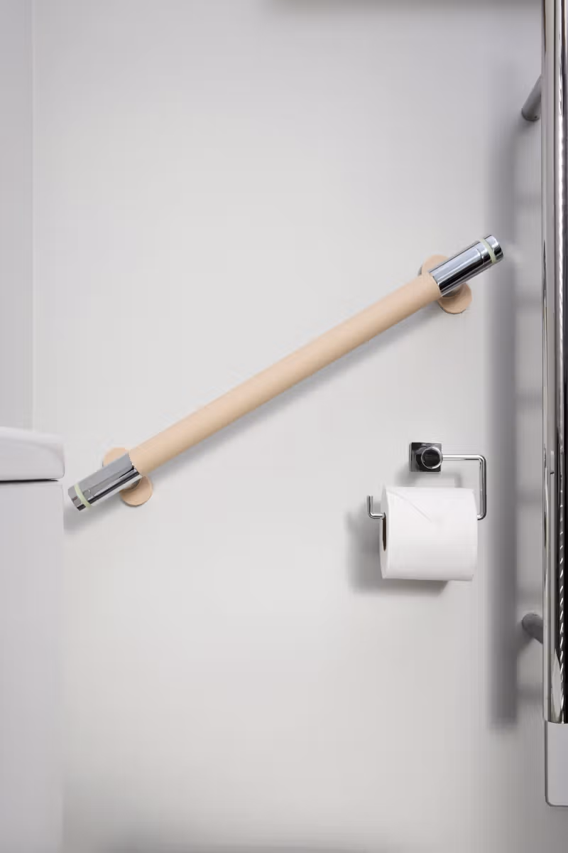 Silicone Chrome Grab Rail